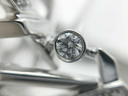 CHANEL Element #48 Rutilated Quartz and Diamond Ring, WG 750, 19.6g 