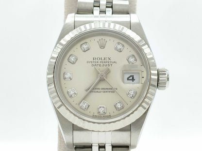 ROLEX 69174G T161527 Silver Dial Women's Watch