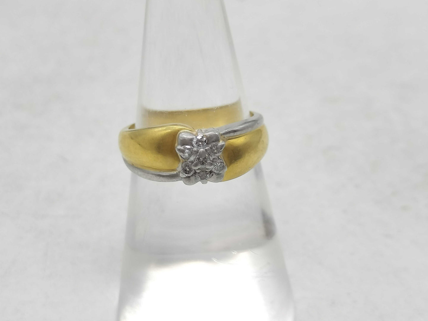 D0.13ct K18/Pt850 5.3g Ring 