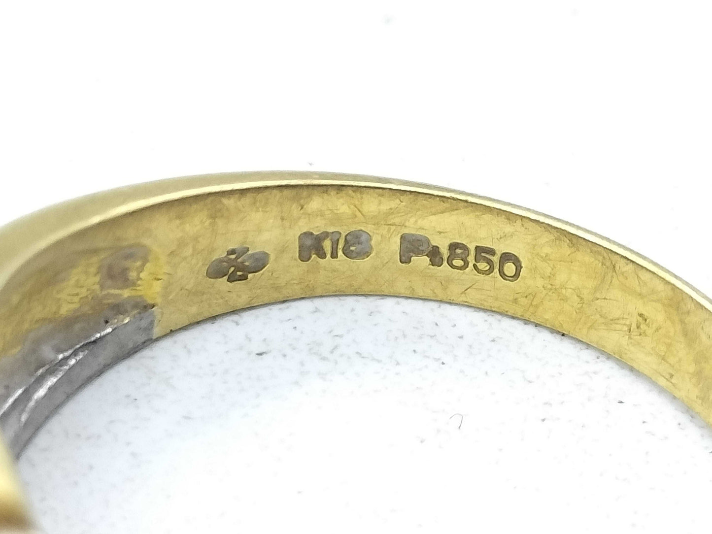 D0.13ct K18/Pt850 5.3g Ring 