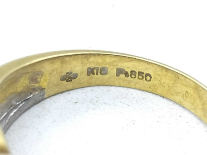 D0.13ct K18/Pt850 5.3g Ring 