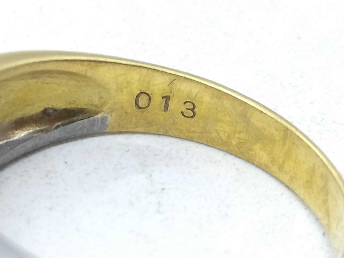 D0.13ct K18/Pt850 5.3g Ring 