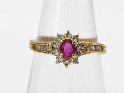 Ruby D0.24ct K18 2.7g Ring 