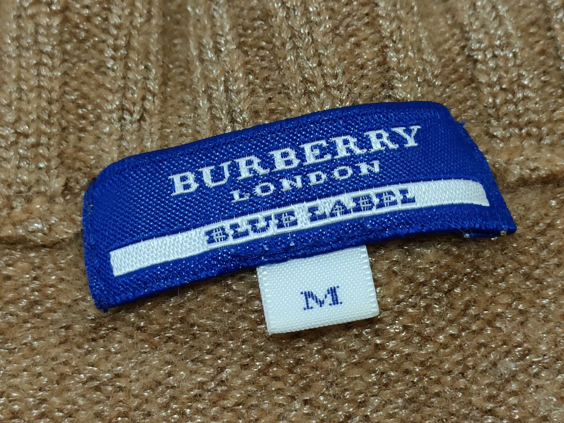 BURBERRY Blue Label? BURBERRY Knit Short Top in Cream Brown