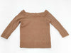 BURBERRY Blue Label? BURBERRY Knit Short Top in Cream Brown