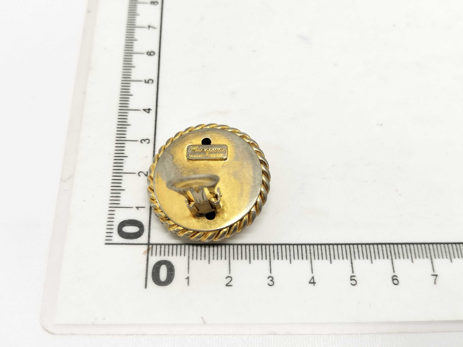 Salvatore Ferragamo High Heel Motif GD Earring 