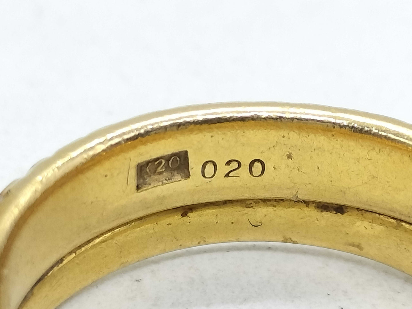 Snake Motif D0.20ct K20 14.4g Ring 