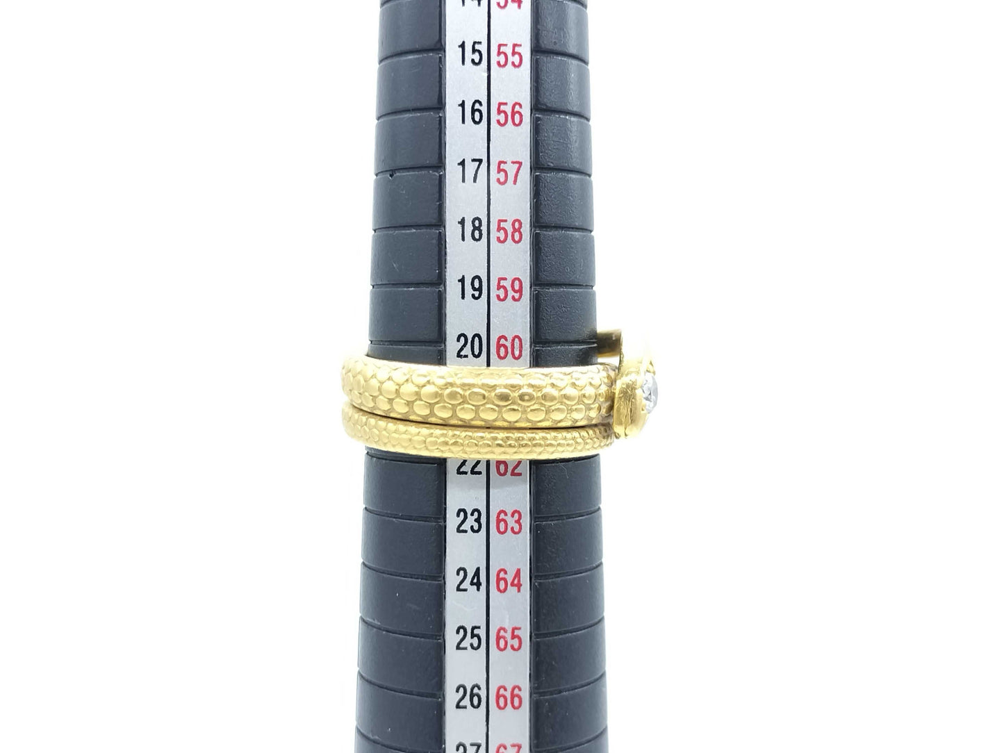 Snake Motif D0.20ct K20 14.4g Ring 