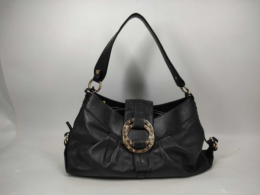 BVLGARI BVLGARI Leather Handbag One Shoulder Bag Black Shoulder Bag