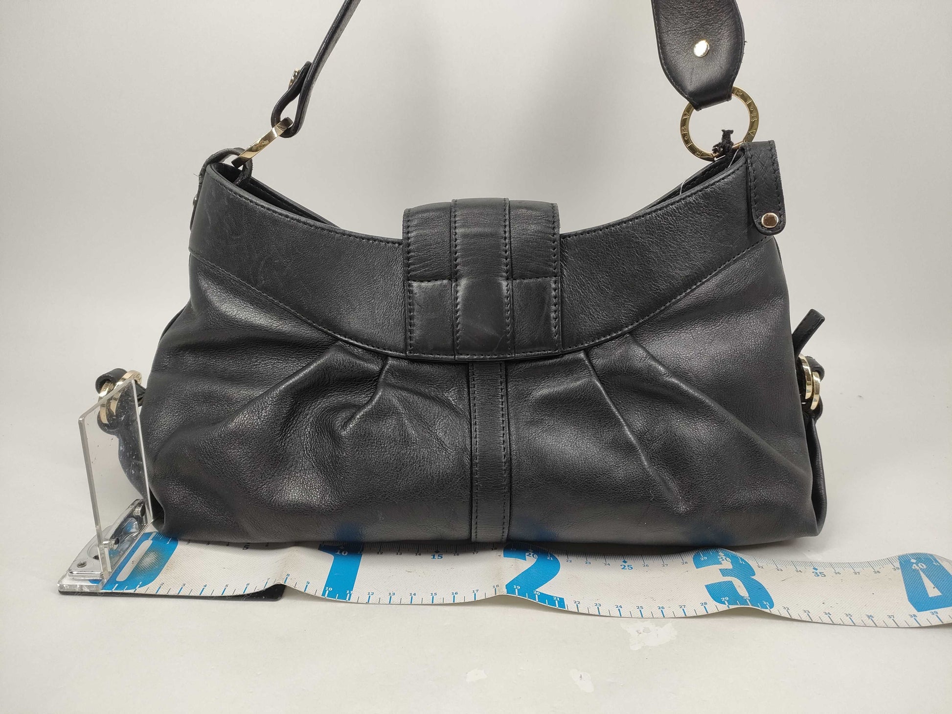 BVLGARI BVLGARI Leather Handbag One Shoulder Bag Black Shoulder Bag