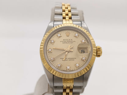 ROLEX 69173G L555139 Champagne Dial Jubilee Bracelet Women's Watch