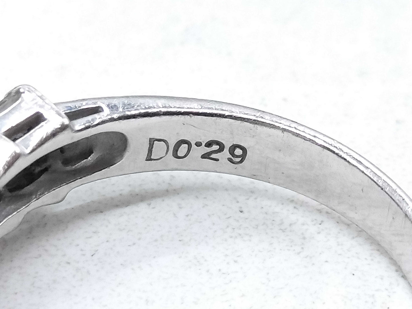 R0.81ct D0.29ct Pt900 4.8g Ring 