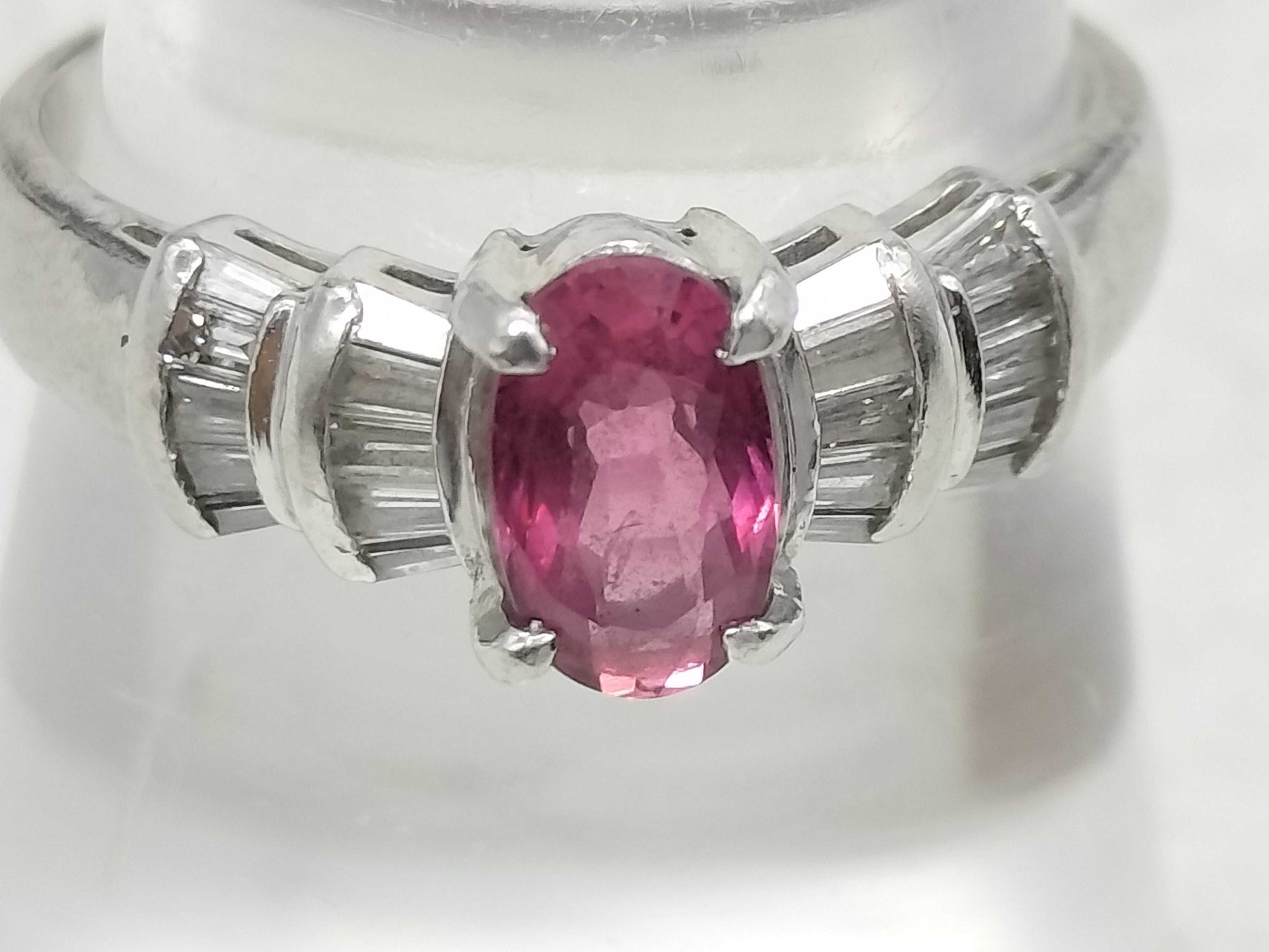 R0.81ct D0.29ct Pt900 4.8g Ring 