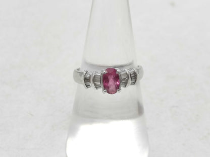 R0.81ct D0.29ct Pt900 4.8g Ring 