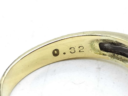 D0.32ct K18/Pt900 4.2g Ring 