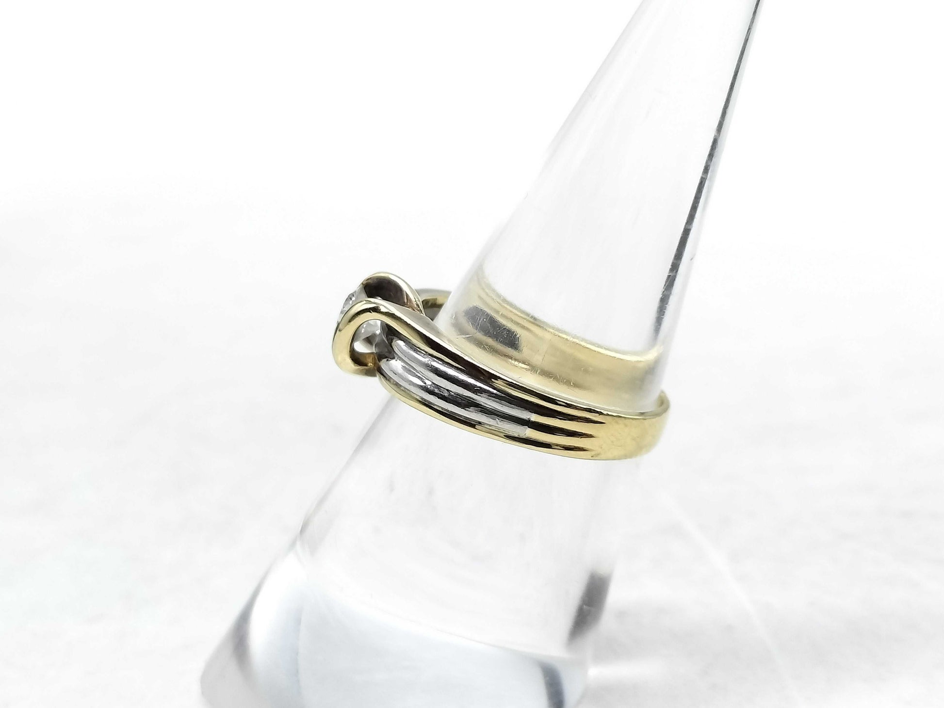 D0.32ct K18/Pt900 4.2g Ring 