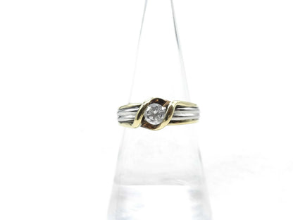 D0.32ct K18/Pt900 4.2g Ring 