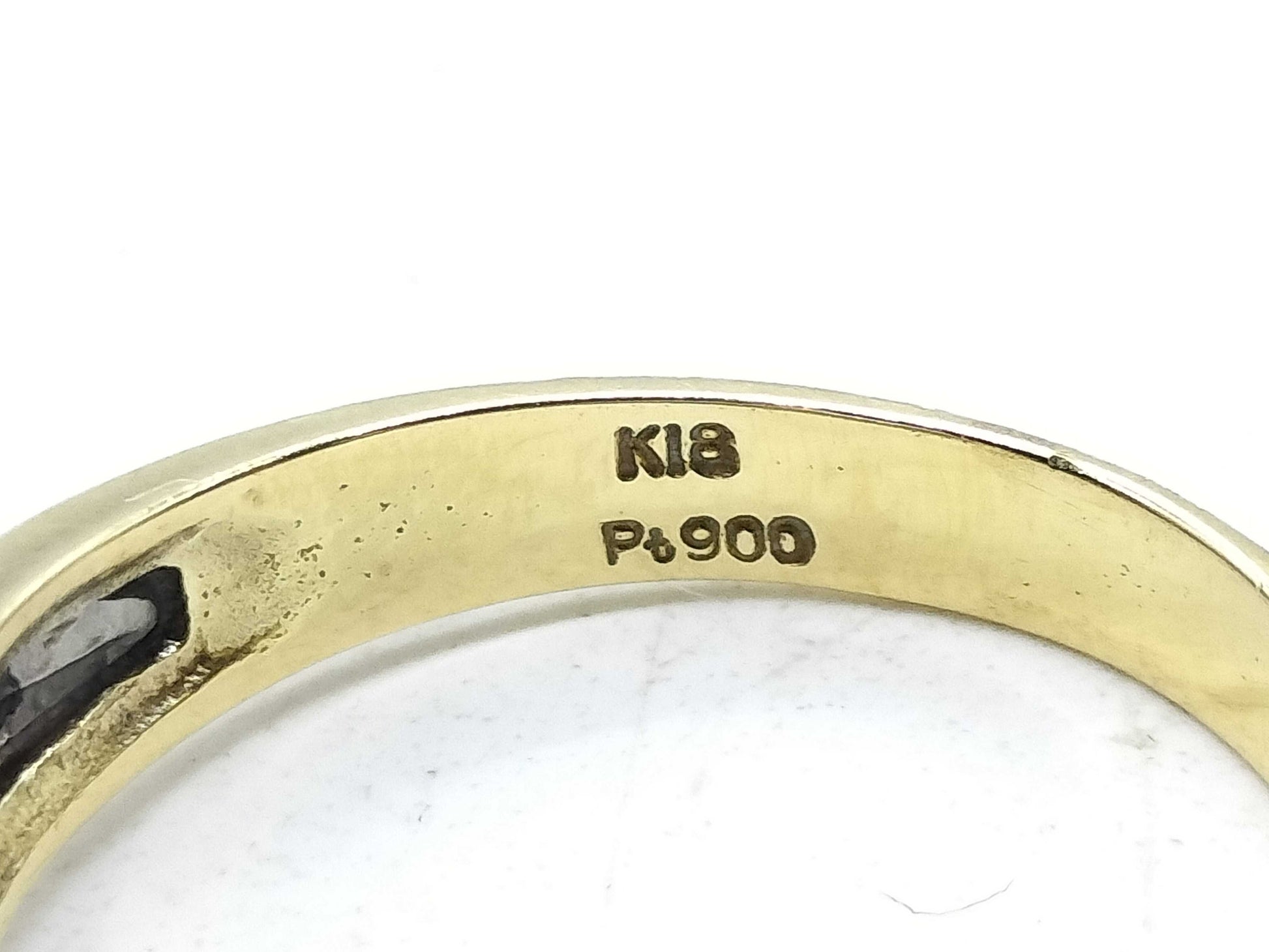 D0.32ct K18/Pt900 4.2g Ring 