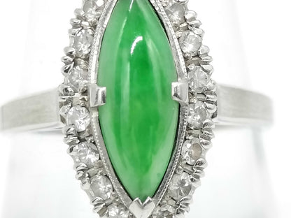 Jade D0.34ct Pt850 6.3g Ring 
