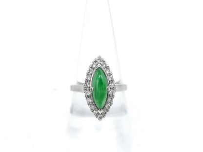 Jade D0.34ct Pt850 6.3g Ring 