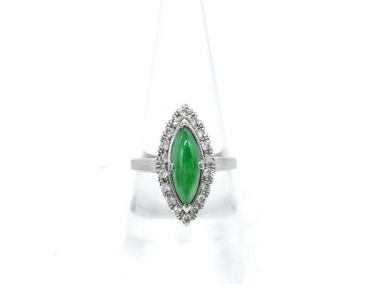 Jade D0.34ct Pt850 6.3g Ring 