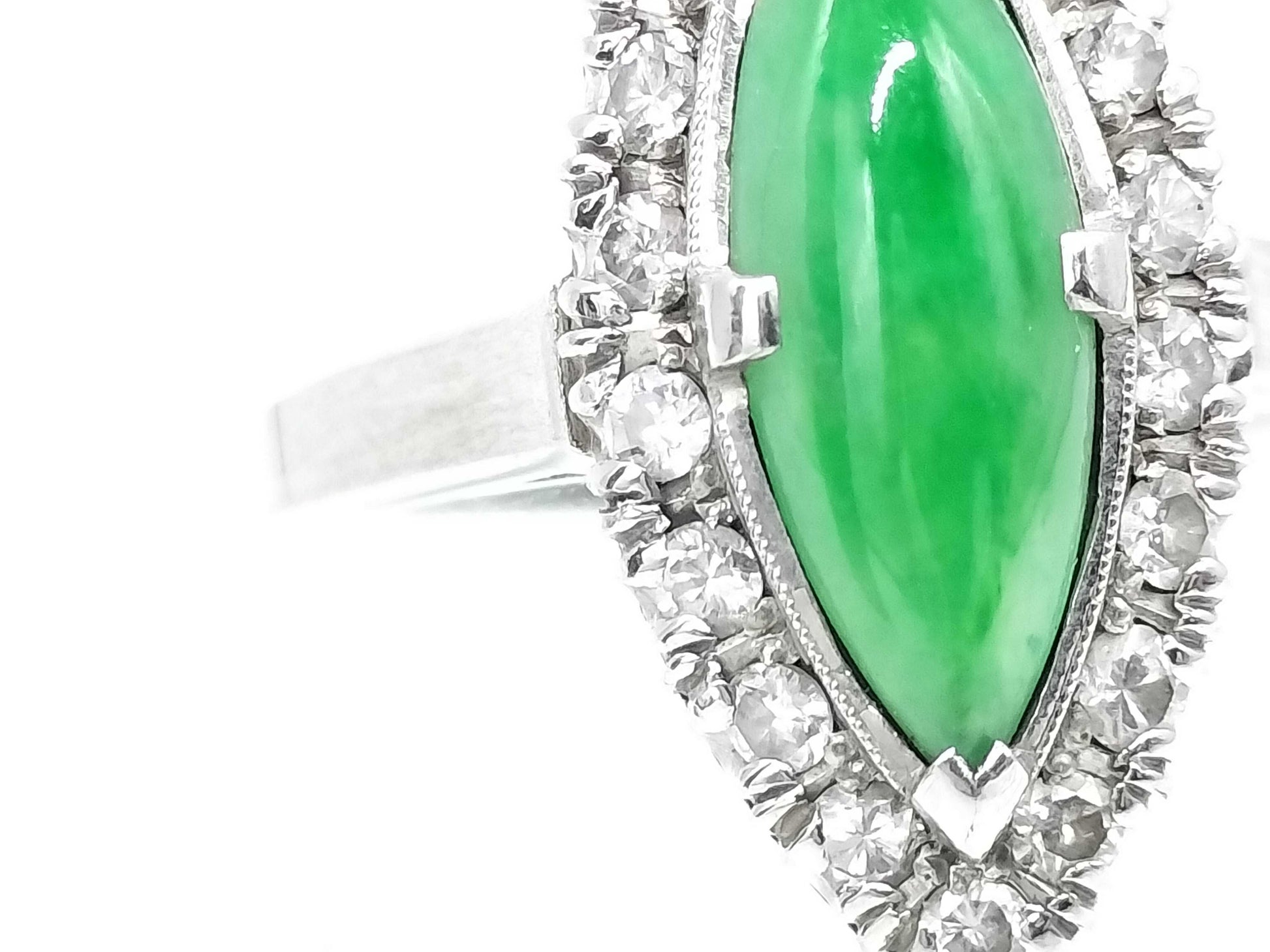 Jade D0.34ct Pt850 6.3g Ring 