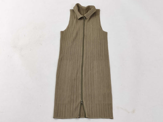 PLEATS PLEASE □ Issey Miyake Pleated Sleeveless Dress Dress
