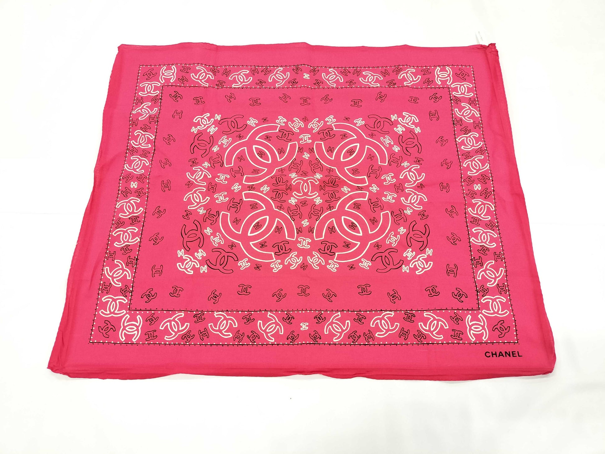 CHANEL Pink Scarf Scarf