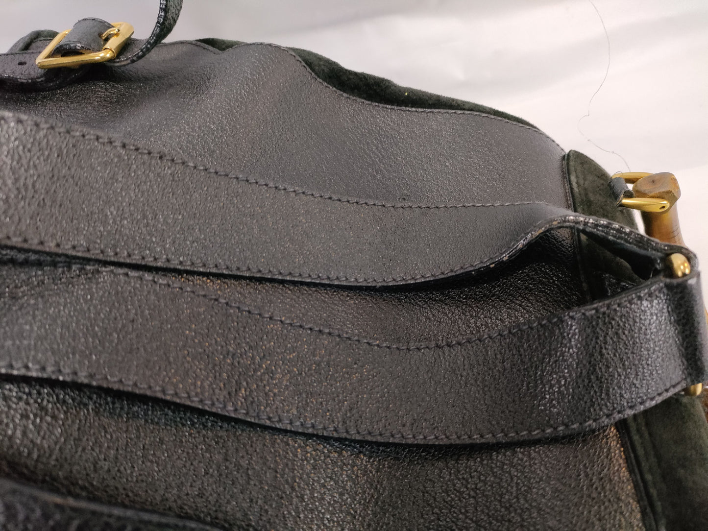 GUCCI Bamboo Suede Rucksack