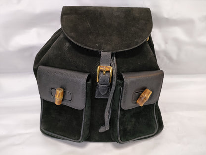 GUCCI Bamboo Suede Rucksack