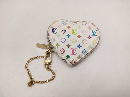 LOUIS VUITTON Monogram Multicolor Louis Vuitton Multi Porto Monacour Heart Bron TH0047 Coin Case