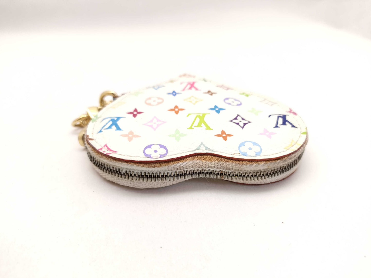 LOUIS VUITTON Monogram Multicolor Louis Vuitton Multi Porto Monacour Heart Bron TH0047 Coin Case