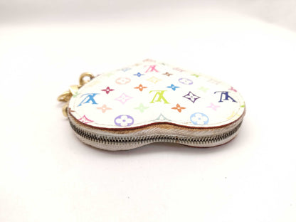 LOUIS VUITTON Monogram Multicolor Louis Vuitton Multi Porto Monacour Heart Bron TH0047 Coin Case