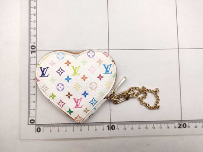 LOUIS VUITTON Monogram Multicolor Louis Vuitton Multi Porto Monacour Heart Bron TH0047 Coin Case