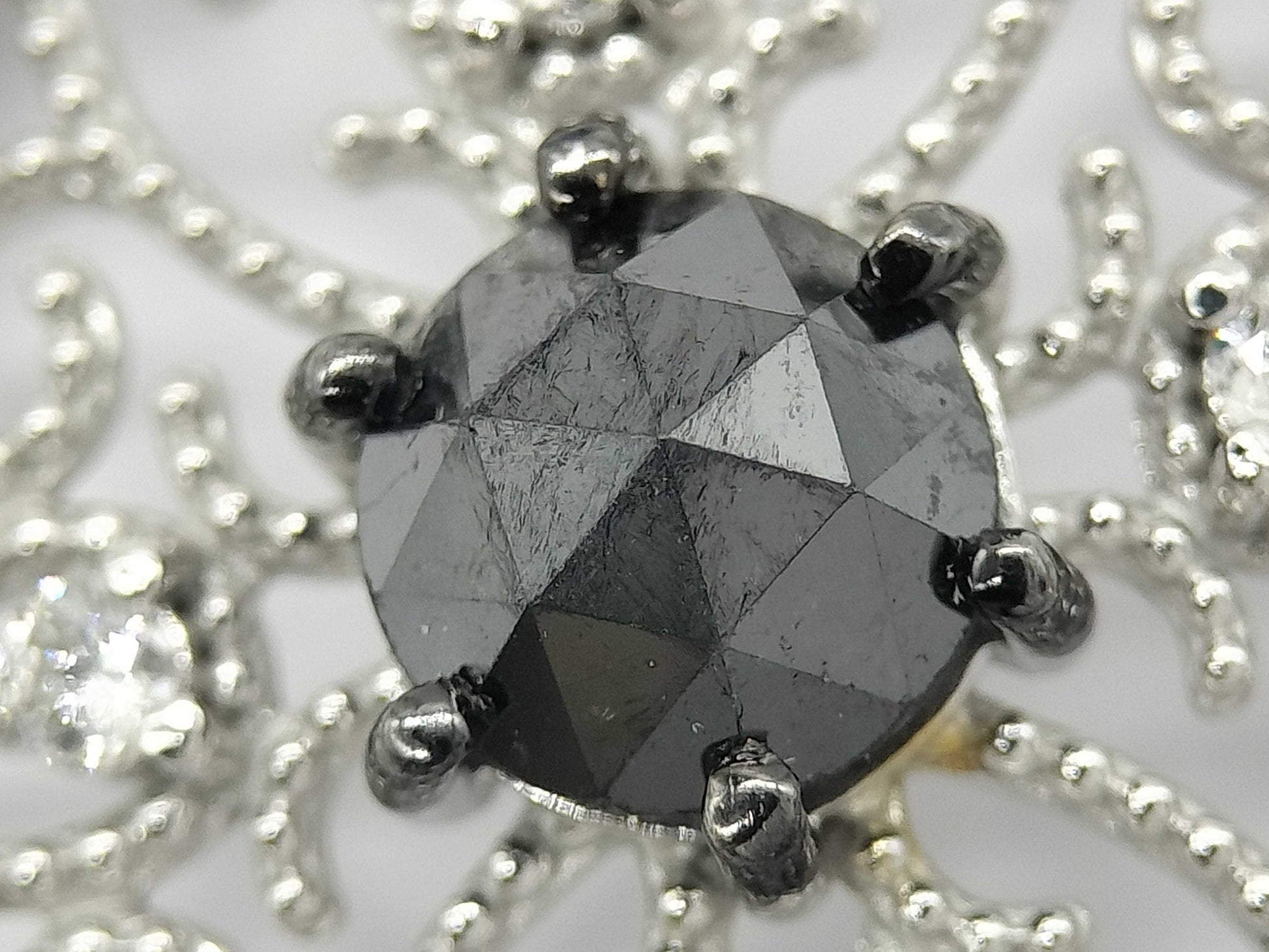 BLKD0.66ct D0.38ct K18WG 7.3g Necklace 