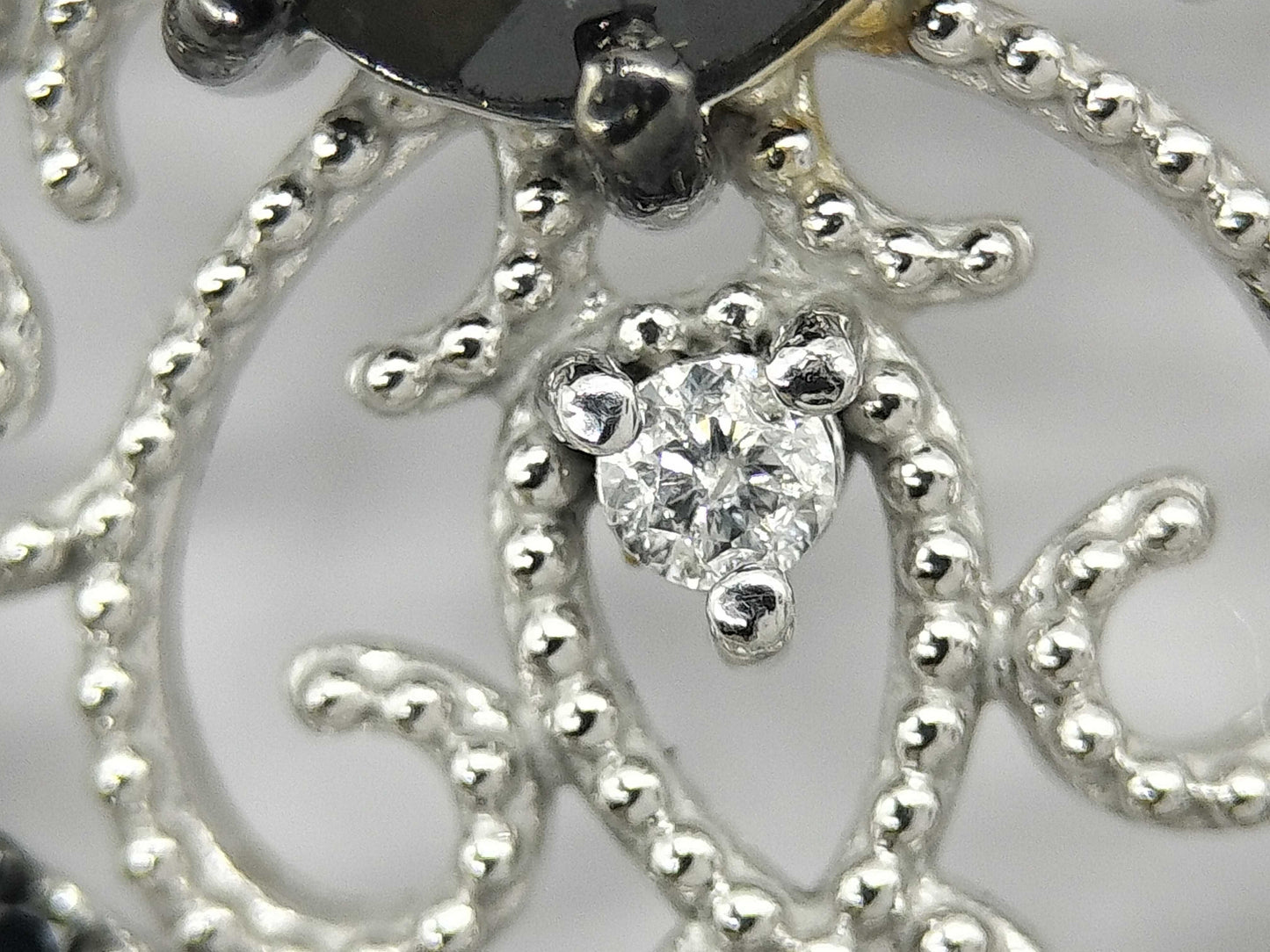 BLKD0.66ct D0.38ct K18WG 7.3g Necklace 