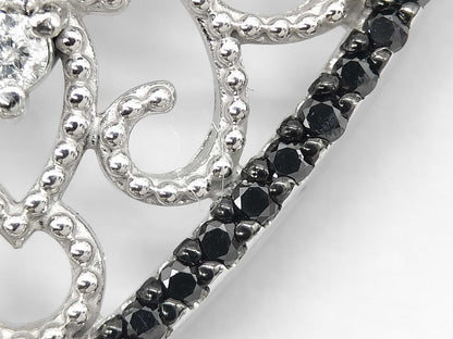 BLKD0.66ct D0.38ct K18WG 7.3g Necklace 