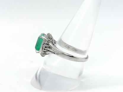 E2.23ct D0.37ct Pt900 5.5g Ring 