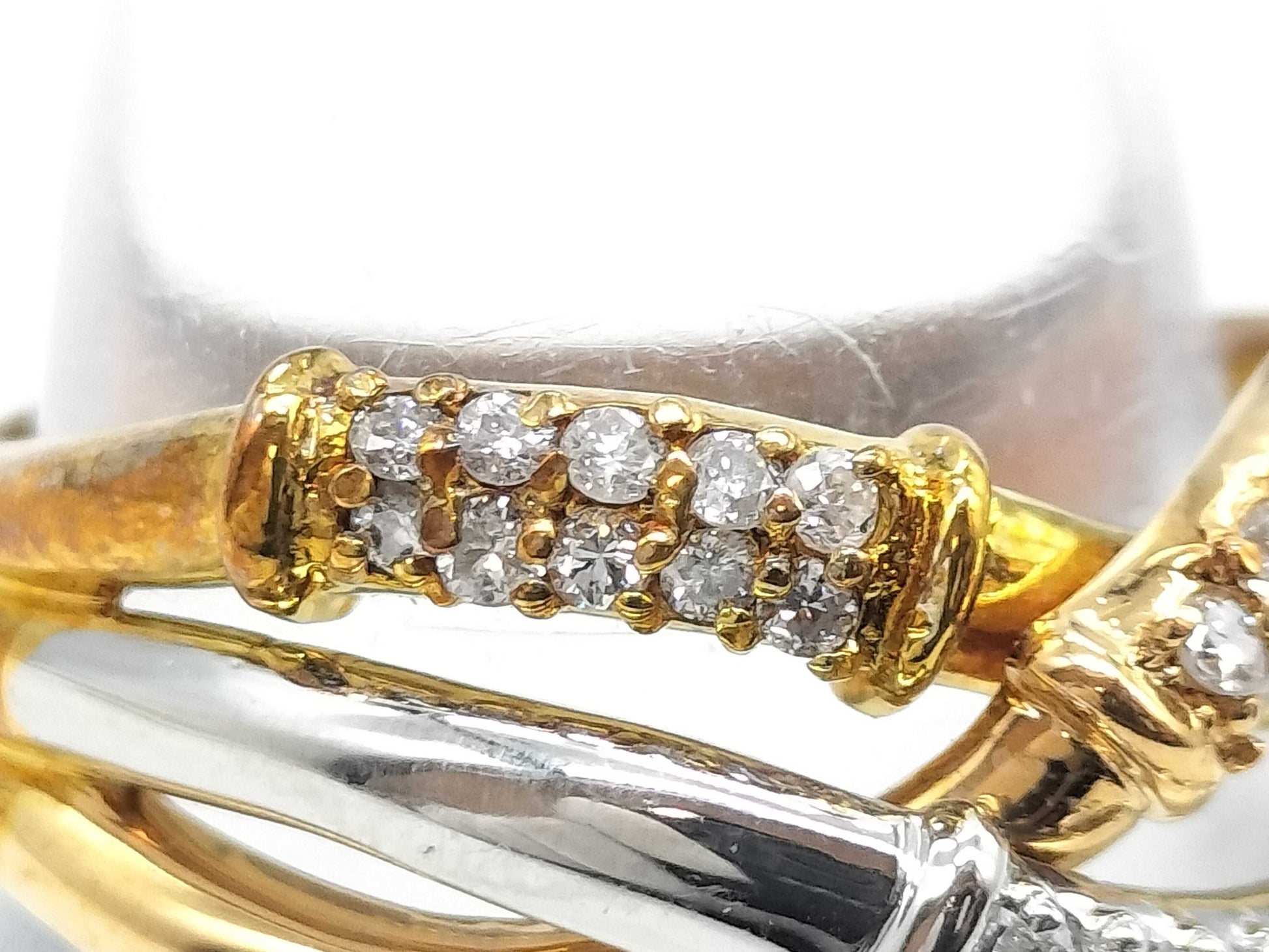 D0.30ct K18/Pt900 5.8g Ring 