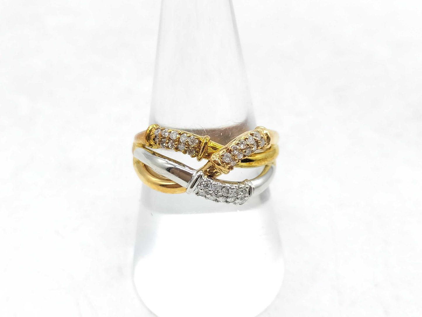 D0.30ct K18/Pt900 5.8g Ring 