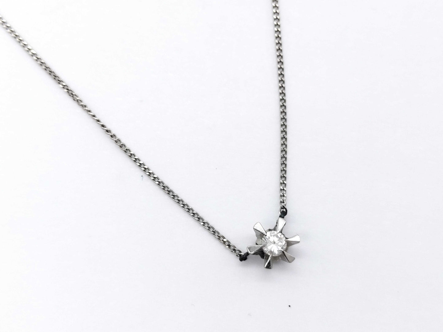 D0.10ct Pt850 2.1g Necklace 