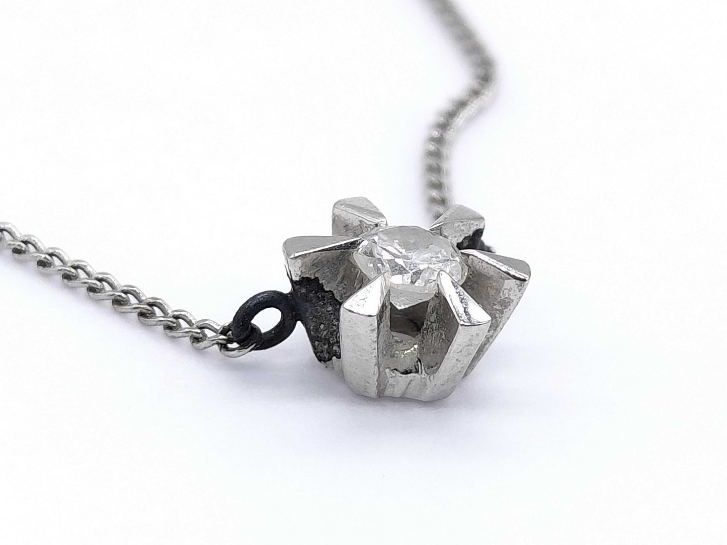 D0.10ct Pt850 2.1g Necklace 
