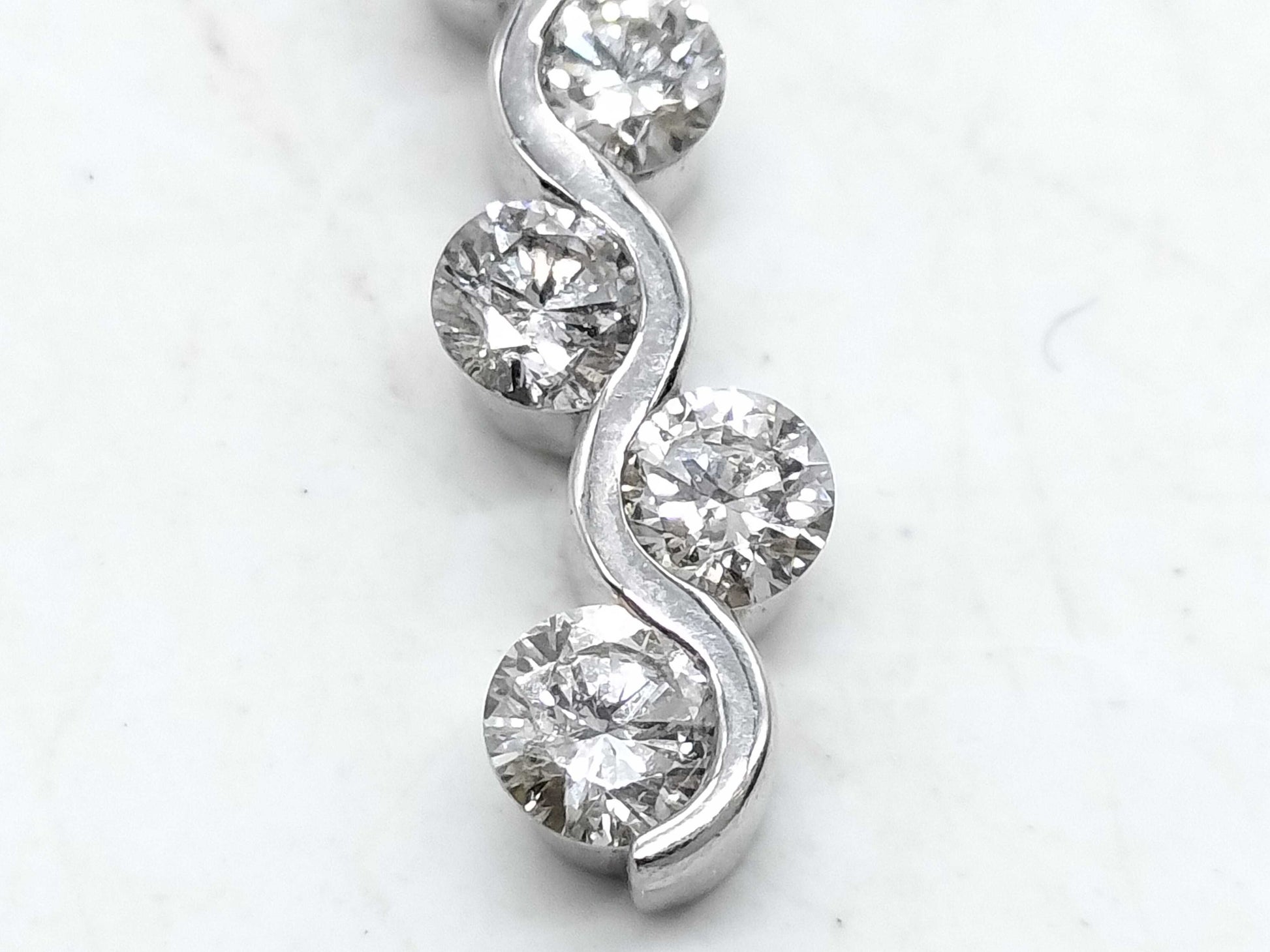 D0.55ct K18WG 3.7g Necklace 