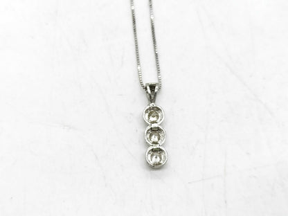 D0.25ct K18WG 1.3g Necklace 