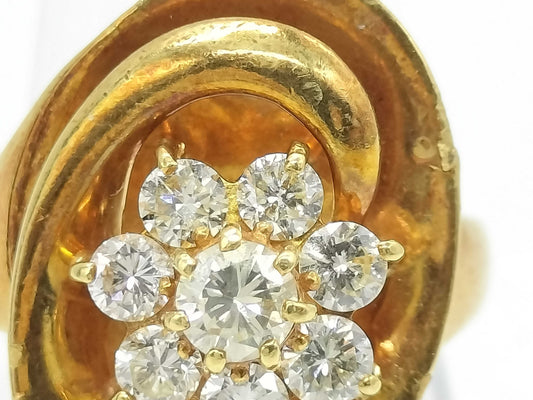 D1.00ct K18 12.9g Ring 