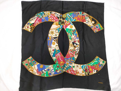 CHANEL CHANEL Coco Mark Jewelry Pattern Scarf Scarf