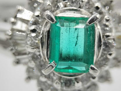 E0.20ct D0.35ct Pt900 4.6g Ring 