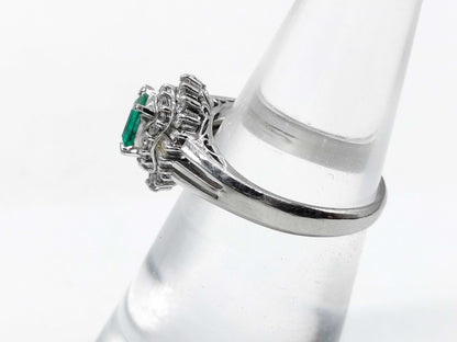 E0.20ct D0.35ct Pt900 4.6g Ring 