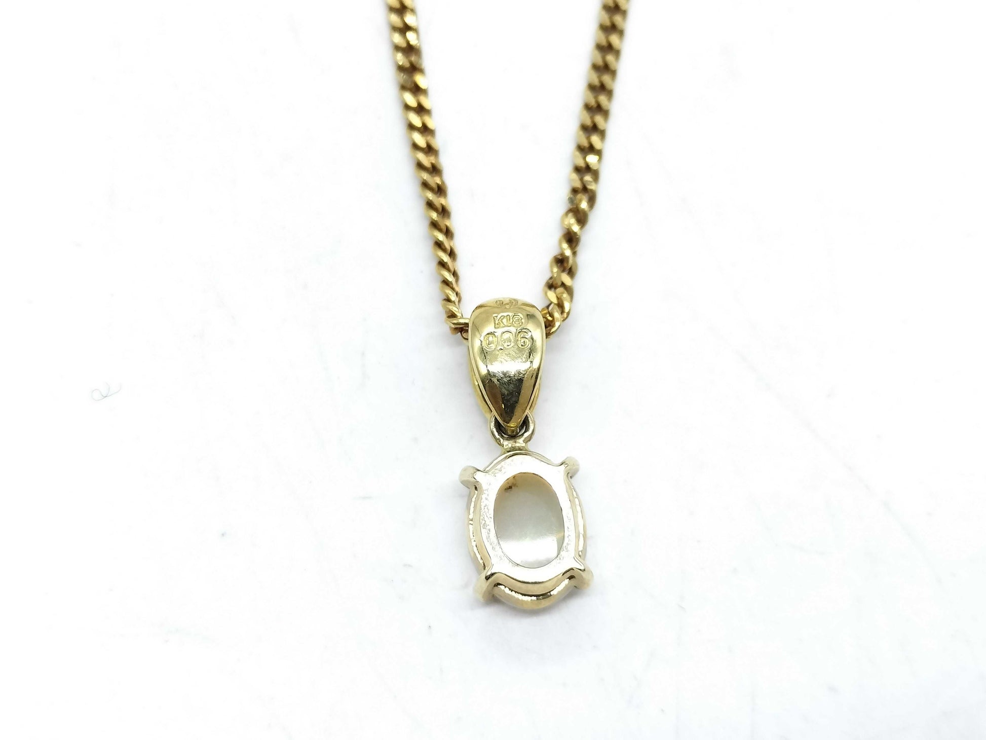 TASAKI Opal D0.06ct K18 6.7g Necklace 