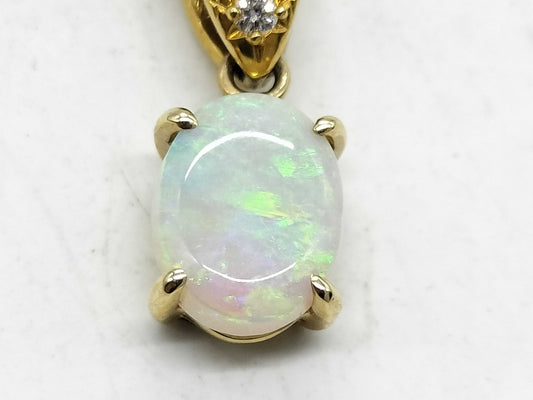 TASAKI Opal D0.06ct K18 6.7g Necklace 